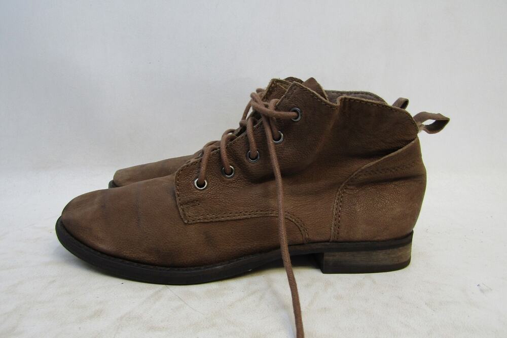 Sam Edelman Womens Size 6.5 M Brown Leather Lace Up Ankle Fashion Boots Bootie